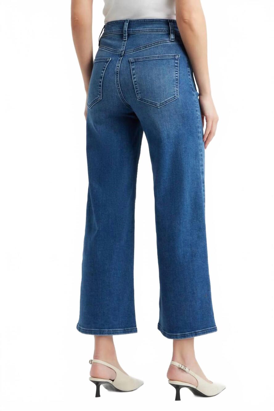 NEW FRAME le slim palazzo crop harbor pocket jean in archive - Picture 4 of 4
